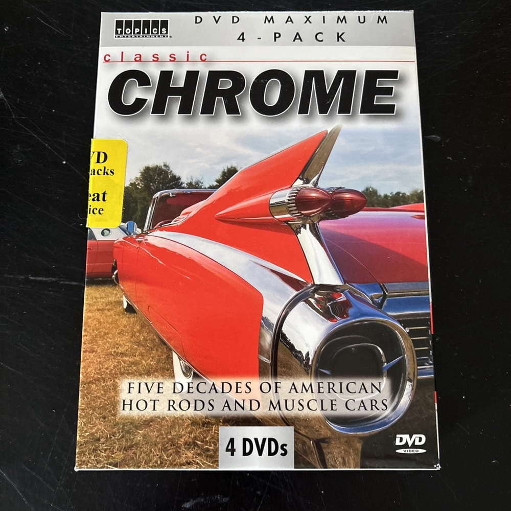 CLASSIC CHROME 4 DISC DVDS FIVE DECADES OF AMERICAN HOT RODS AND MUSCLE CARS NEW